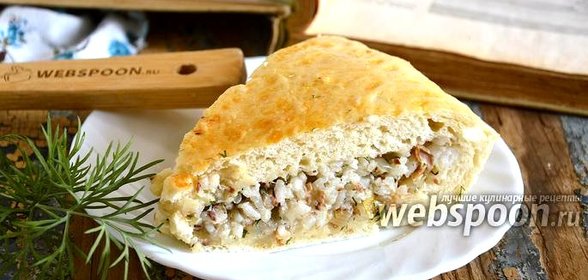 Пирог с сардинами и рисом