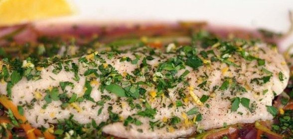 Треска с травами