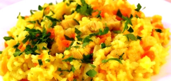 Рис с морковью и луком