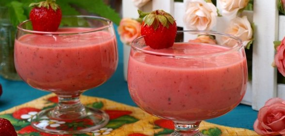 Клубничный ликёр со сгущёнкой