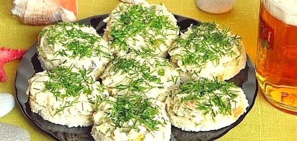 Бутерброды с минтаем к пиву