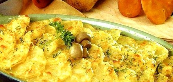 Запеканка с картофелем и грибами