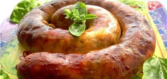 Домашняя колбаса из свиной головы