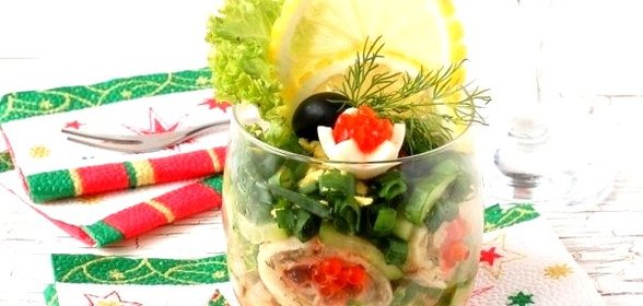 Салат-коктейль «Зимняя лакомка»
