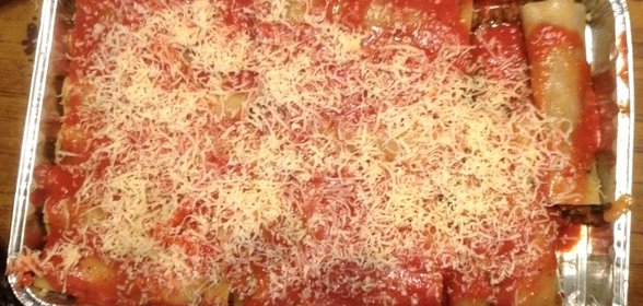 Каннелони с котлетным фаршем