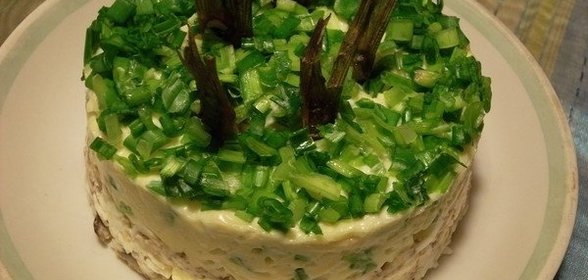 Салат со шпротами и сыром