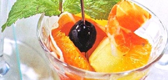 Ветчина с апельсином и дыней