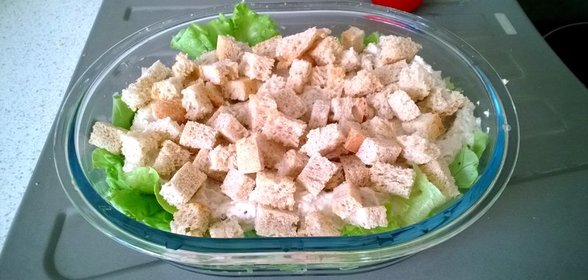 Салат «Цезарь» с тофу