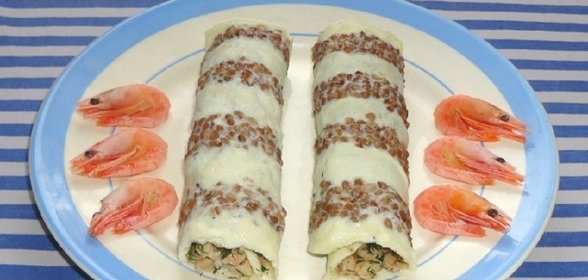 Креветки в тельняшке