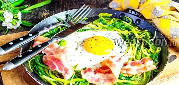 Яичница с черемшой