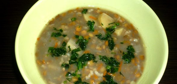 Суп с чечевицей и рисом в мультиварке