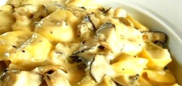 Жульен с грибами и ветчиной