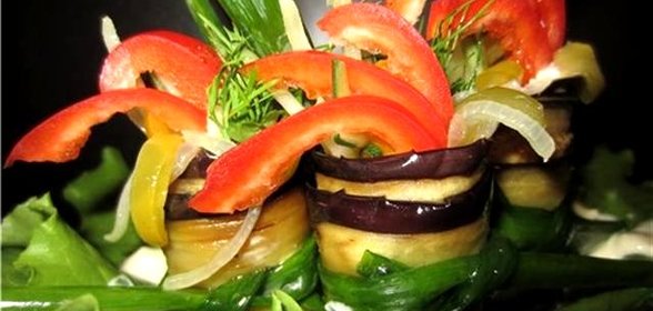 Баклажаны с перцем