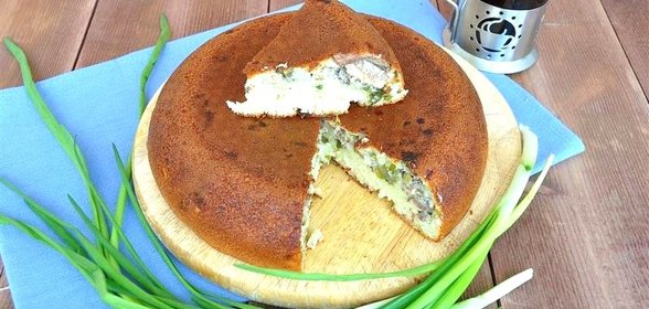 Пирог с рыбой в мультиварке