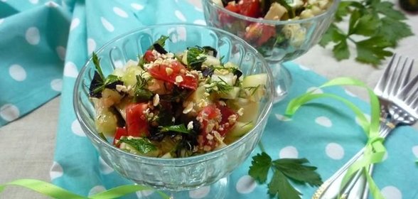 Салат красоты из овсяных хлопьев