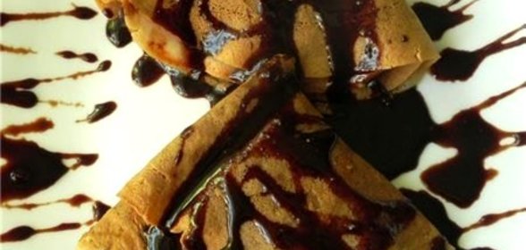Блины с бананом и шоколадом
