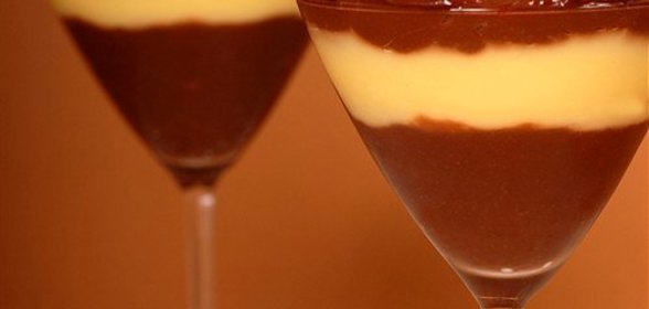 Карамельно-шоколадный слоеный пудинг