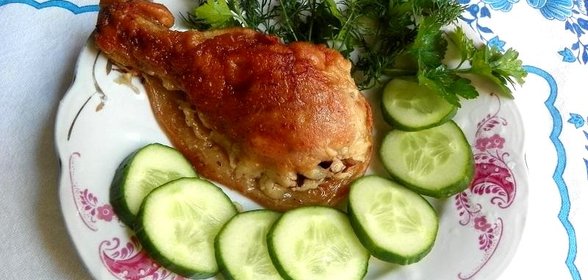 Куриная голень в тесте