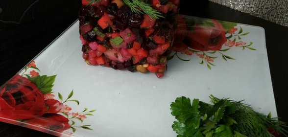 Винегрет из печёных овощей