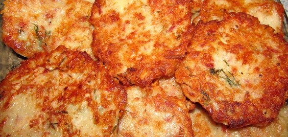 Драники с ветчиной и сыром