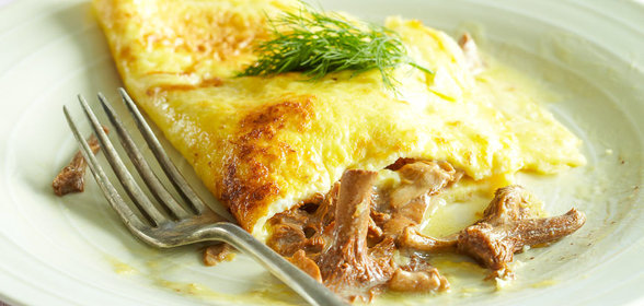 Омлет с лисичками