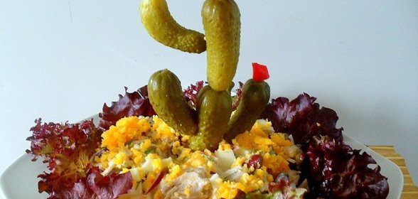 Салат Цветущий кактус