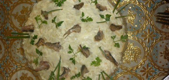 Салат Рыбки в пруду