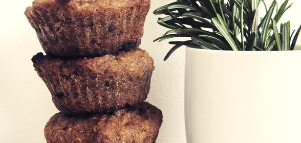 Цельнозерновые маффины с изюмом и грецкими орехами (без сахара и без яиц)