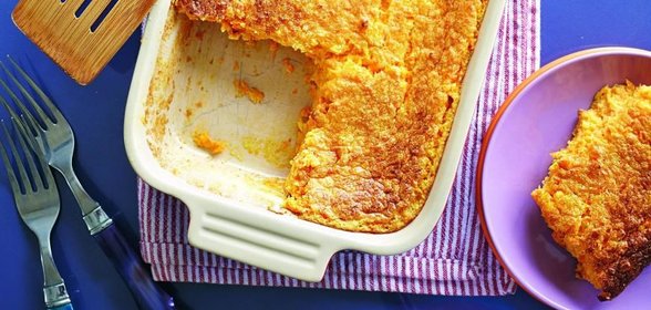Морковная запеканка с курагой