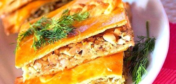 Пироги с лососем и овощами