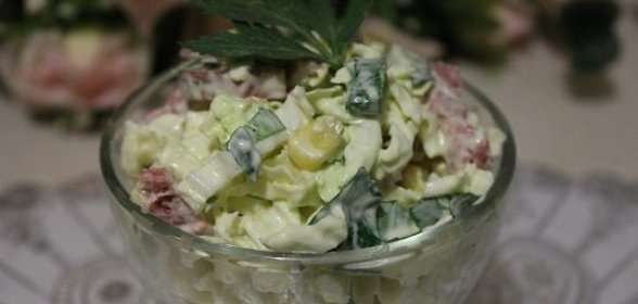 Днестровский салат с кукурузой