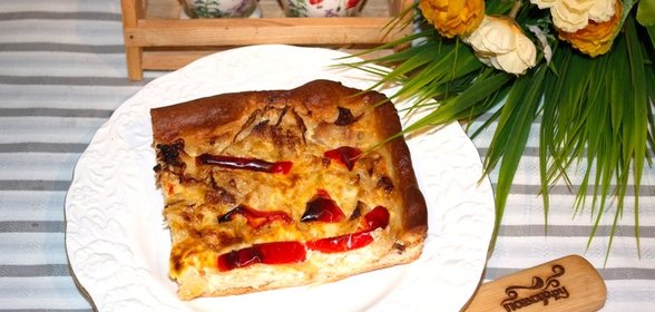 Пирог с перцем и капустой