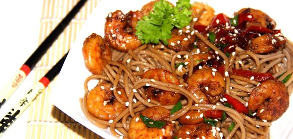 Соба с креветками