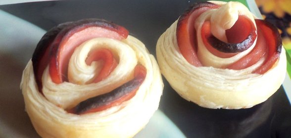 Слоёные розочки