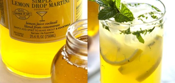 Лимонад с медом и фруктовым чаем