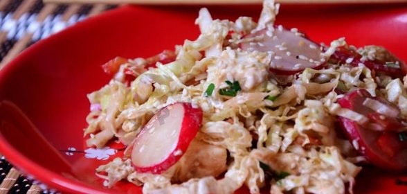 Салат пекинская капуста перец болгарский