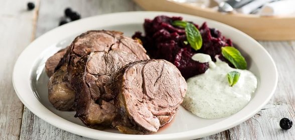 Баранья нога, маринованная в квасе