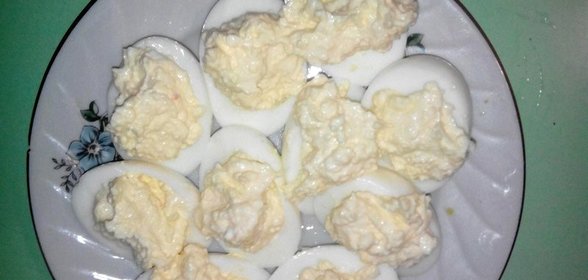 Яйца с чесноком