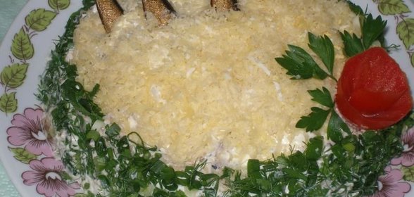 Салат Рыбки в пруду с оливковым маслом