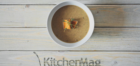 Как приготовить грибной крем-суп с гренками