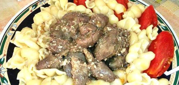Куриная печень с сердцами