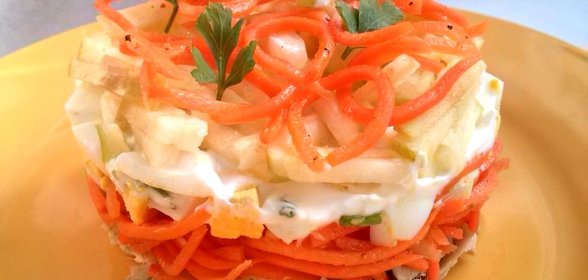 Салат с корейской морковкой