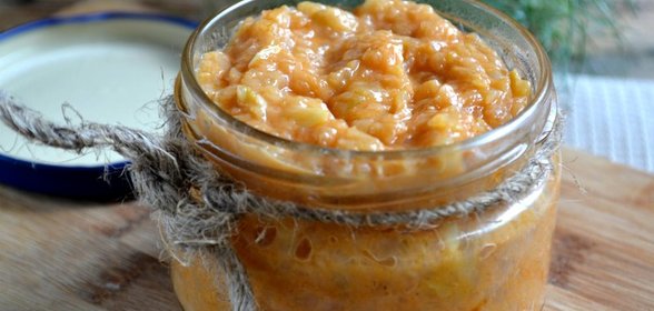 Кабачковая икра с майонезом и мивиной
