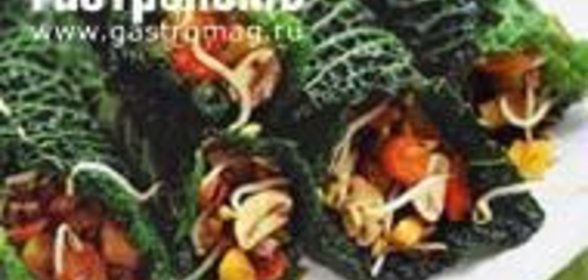 Рулеты из овощей и савойской капусты