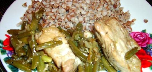 Мясное рагу со спаржевой фасолью