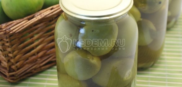 Зеленые помидоры с паприкой «Пьяные»