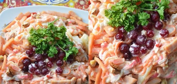 Салат Клюква на снегу