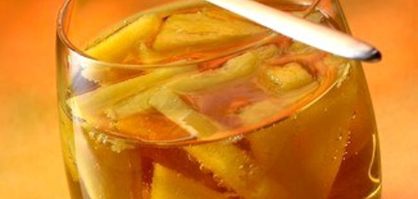 Ананасовый крюшон с шампанским и коньяком