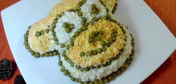 Новогодний салат Обезьяна