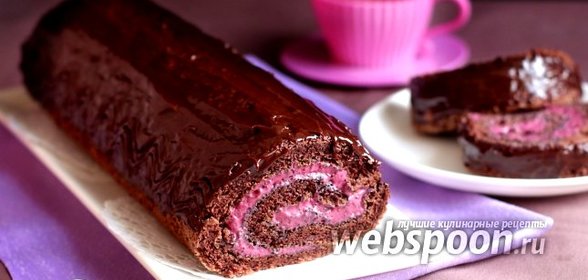 Пудинговый рулет с чернично-смородиновым муссом